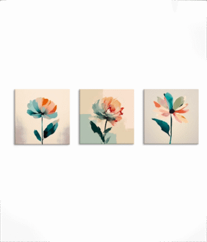 Flores pastel (3 piezas)
