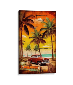 Auto clásico en la playa