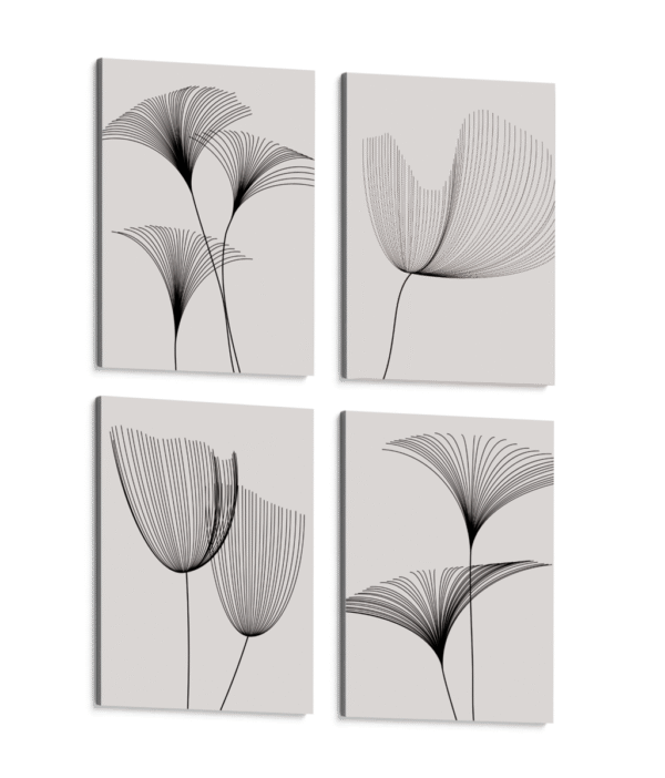 Lineas de flores (4 PIEZAS)